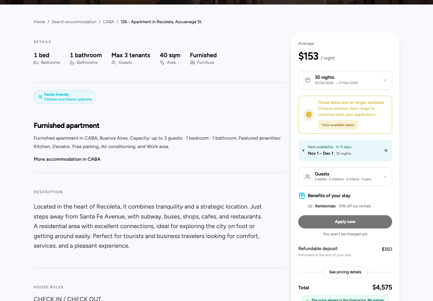Flexible dates? Find your next available stay with BeTrusty